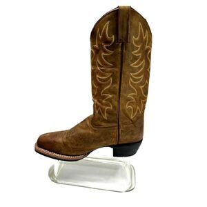 Laredo Cowboy Boots Brown Western Men's Size‎ 9 EW Heat Oil Resistant Soles